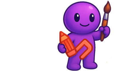 Creative painter character